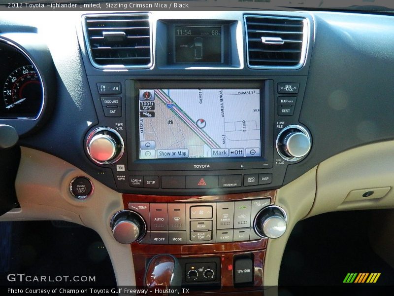 Navigation of 2012 Highlander Limited