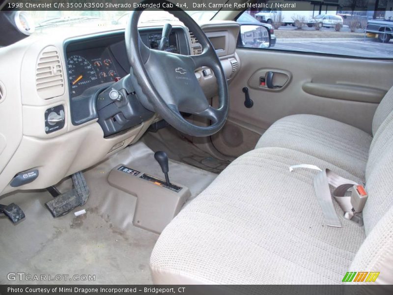 Dark Carmine Red Metallic / Neutral 1998 Chevrolet C/K 3500 K3500 Silverado Extended Cab 4x4