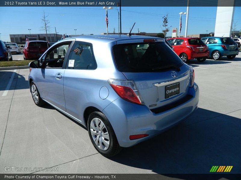 Wave Line Blue Pearl / Ash Gray 2012 Toyota Yaris LE 3 Door