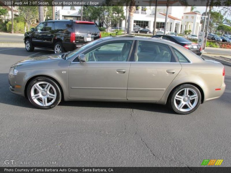 Dakar Beige Metallic / Beige 2007 Audi A4 2.0T Sedan