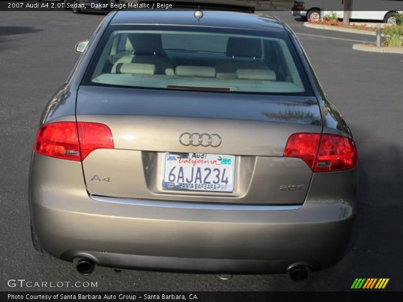 Dakar Beige Metallic / Beige 2007 Audi A4 2.0T Sedan