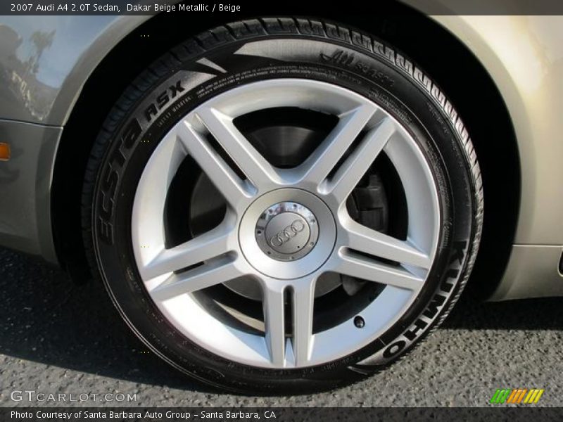 Dakar Beige Metallic / Beige 2007 Audi A4 2.0T Sedan
