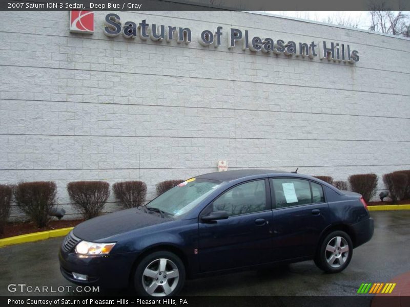 Deep Blue / Gray 2007 Saturn ION 3 Sedan