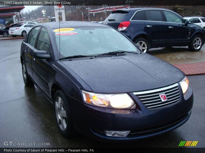 Deep Blue / Gray 2007 Saturn ION 3 Sedan
