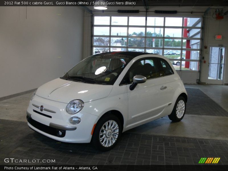 Gucci Bianco (White) / 500 by Gucci Nero (Black) 2012 Fiat 500 c cabrio Gucci