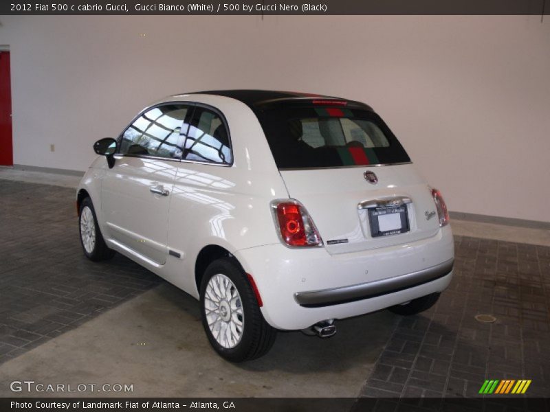 Gucci Bianco (White) / 500 by Gucci Nero (Black) 2012 Fiat 500 c cabrio Gucci