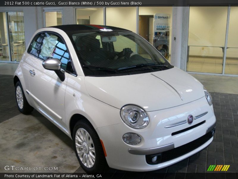 Gucci Bianco (White) / 500 by Gucci Nero (Black) 2012 Fiat 500 c cabrio Gucci