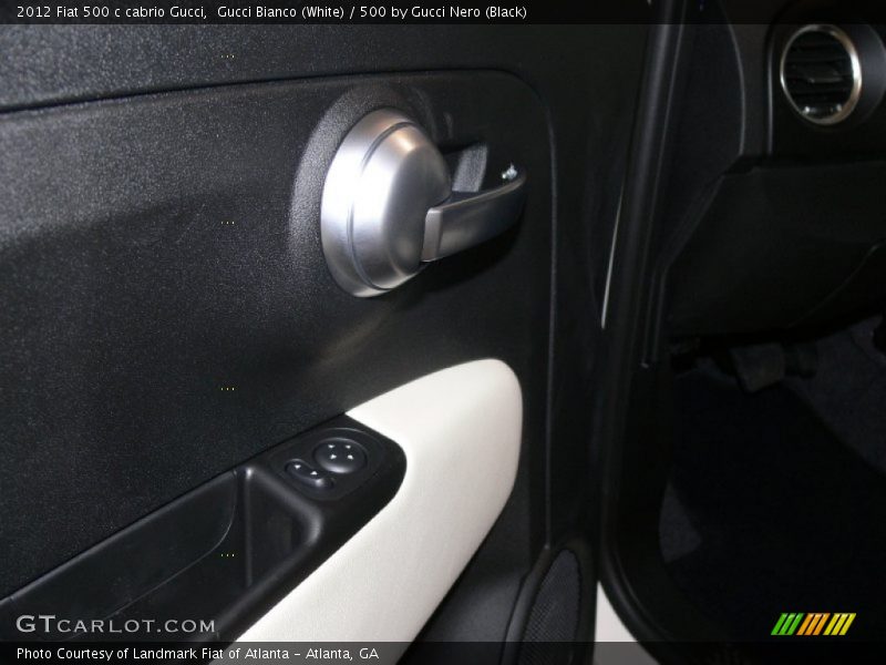 Gucci Bianco (White) / 500 by Gucci Nero (Black) 2012 Fiat 500 c cabrio Gucci