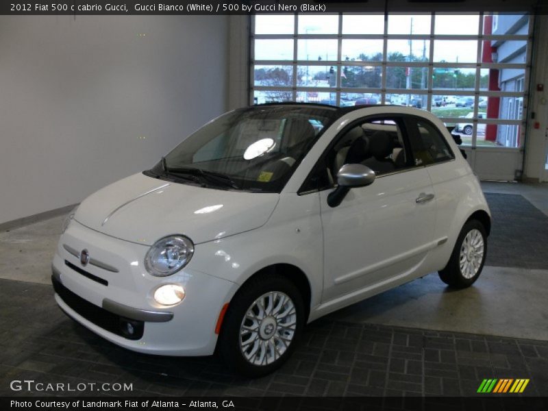 Gucci Bianco (White) / 500 by Gucci Nero (Black) 2012 Fiat 500 c cabrio Gucci