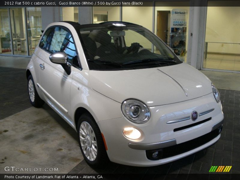 Gucci Bianco (White) / 500 by Gucci Nero (Black) 2012 Fiat 500 c cabrio Gucci