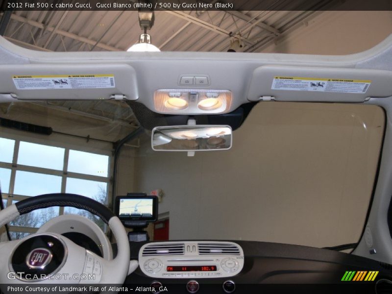 Gucci Bianco (White) / 500 by Gucci Nero (Black) 2012 Fiat 500 c cabrio Gucci