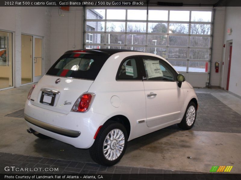 Gucci Bianco (White) / 500 by Gucci Nero (Black) 2012 Fiat 500 c cabrio Gucci