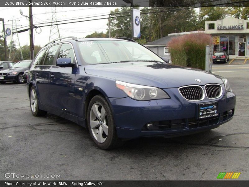 Mystic Blue Metallic / Beige 2006 BMW 5 Series 530xi Wagon