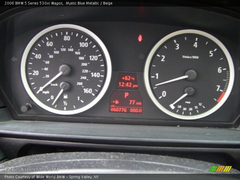 Mystic Blue Metallic / Beige 2006 BMW 5 Series 530xi Wagon