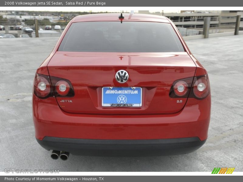Salsa Red / Pure Beige 2008 Volkswagen Jetta SE Sedan