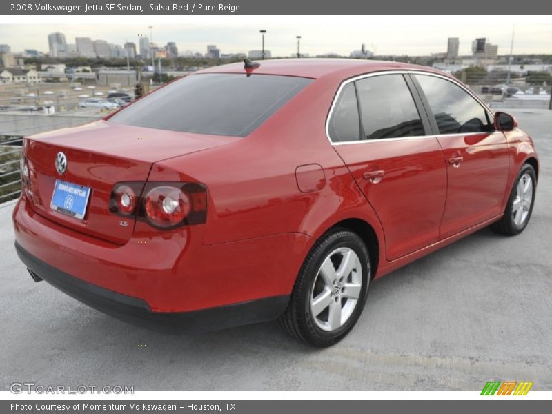 Salsa Red / Pure Beige 2008 Volkswagen Jetta SE Sedan