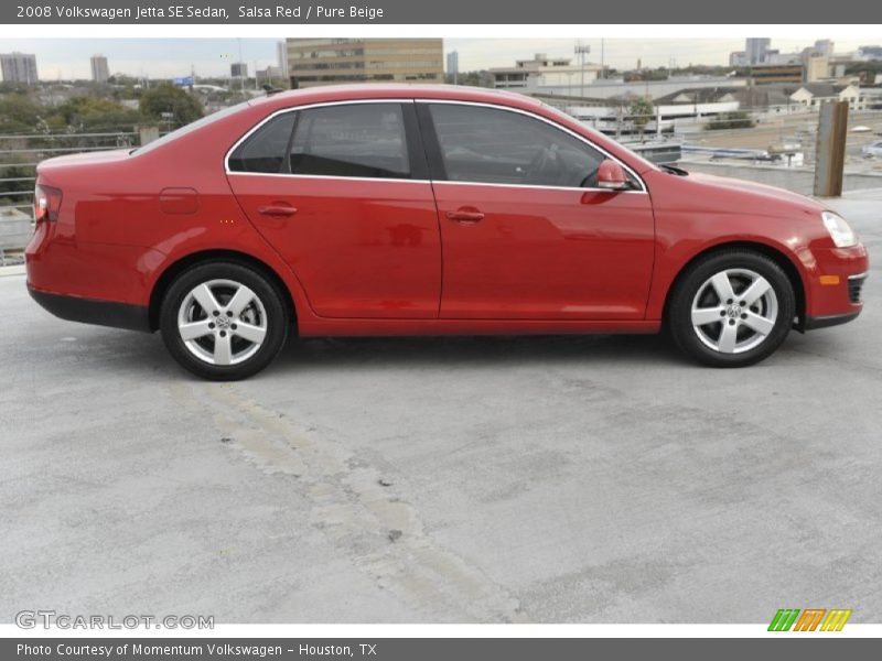 Salsa Red / Pure Beige 2008 Volkswagen Jetta SE Sedan