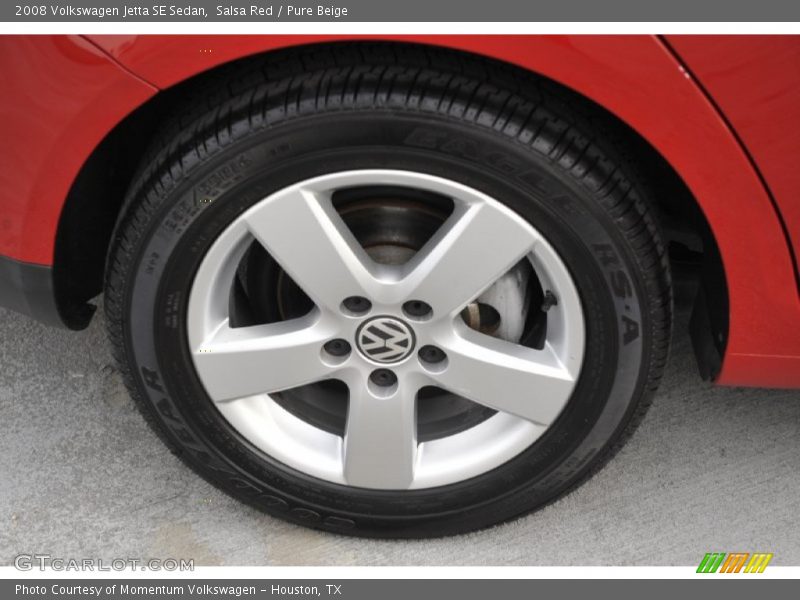 Salsa Red / Pure Beige 2008 Volkswagen Jetta SE Sedan