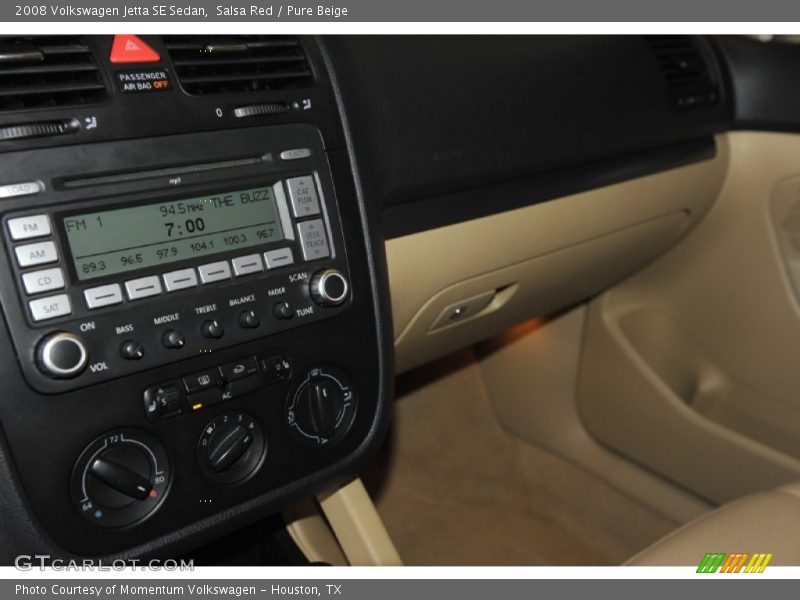 Salsa Red / Pure Beige 2008 Volkswagen Jetta SE Sedan