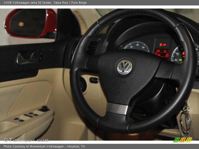 Salsa Red / Pure Beige 2008 Volkswagen Jetta SE Sedan