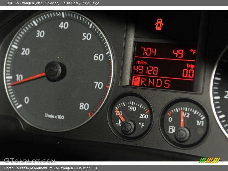 Salsa Red / Pure Beige 2008 Volkswagen Jetta SE Sedan
