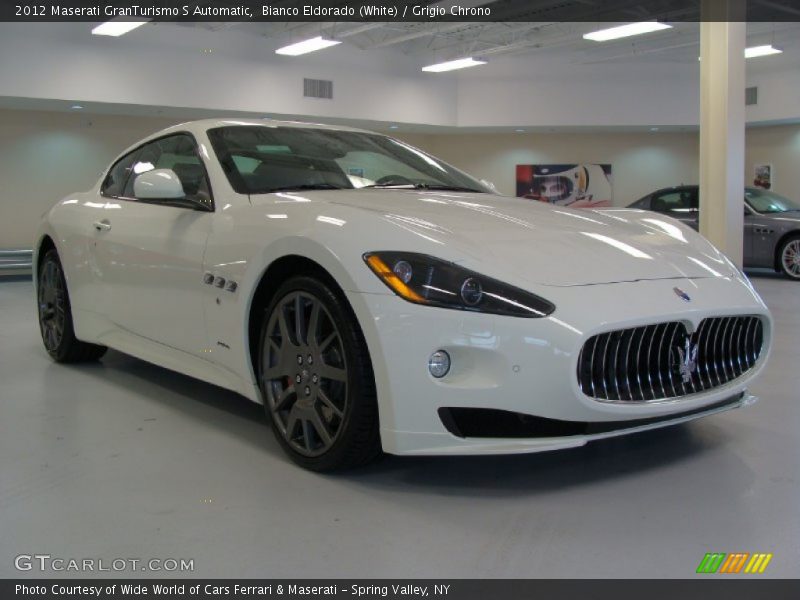 Bianco Eldorado (White) / Grigio Chrono 2012 Maserati GranTurismo S Automatic