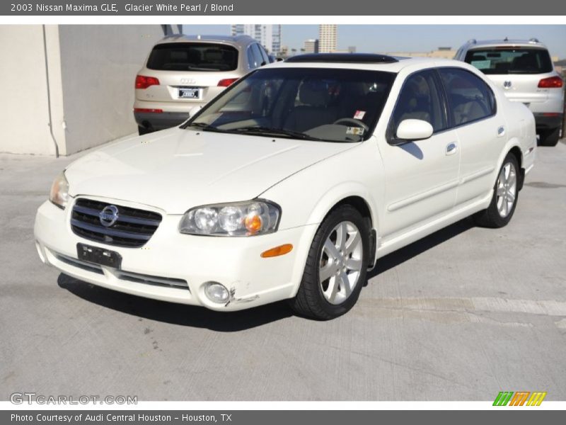 Glacier White Pearl / Blond 2003 Nissan Maxima GLE