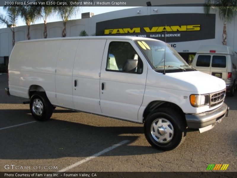 Oxford White / Medium Graphite 2000 Ford E Series Van E350 Cargo