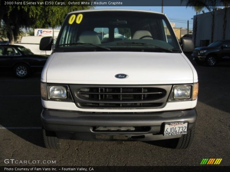 Oxford White / Medium Graphite 2000 Ford E Series Van E350 Cargo