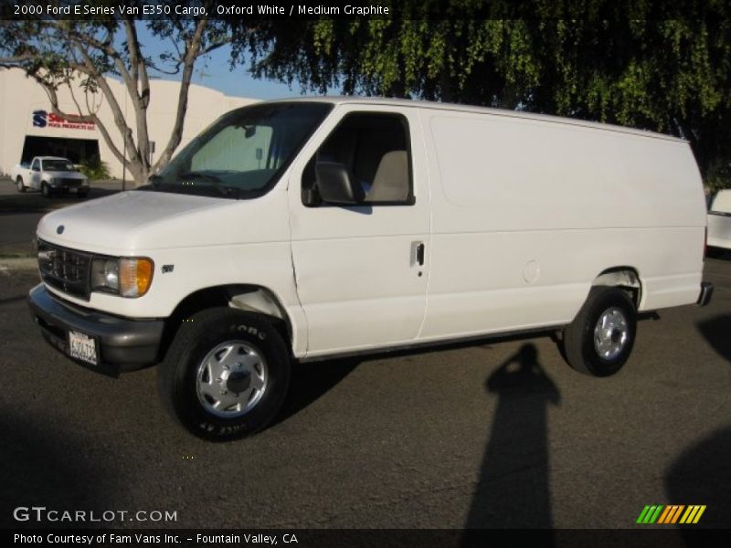 Oxford White / Medium Graphite 2000 Ford E Series Van E350 Cargo