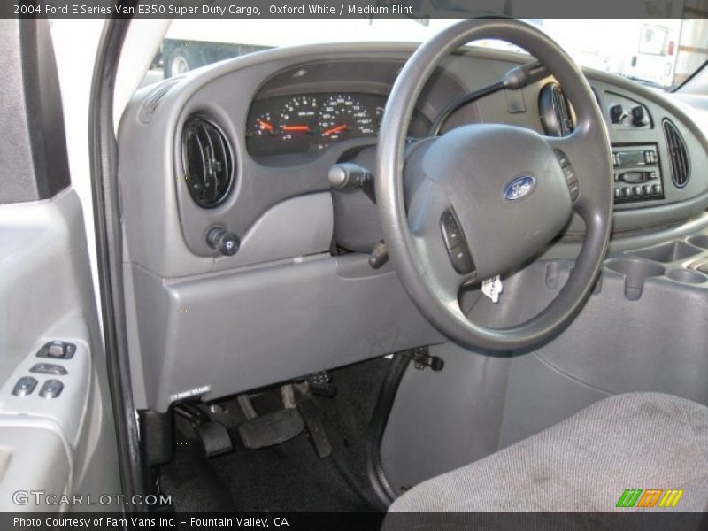 Oxford White / Medium Flint 2004 Ford E Series Van E350 Super Duty Cargo