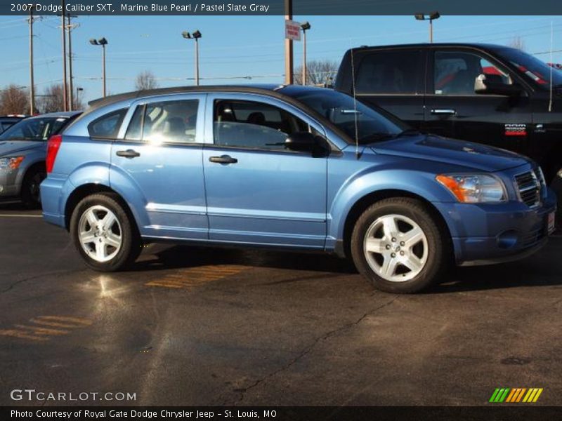 Marine Blue Pearl / Pastel Slate Gray 2007 Dodge Caliber SXT