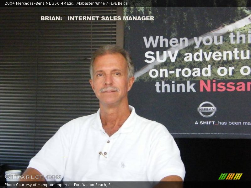 Alabaster White / Java Beige 2004 Mercedes-Benz ML 350 4Matic