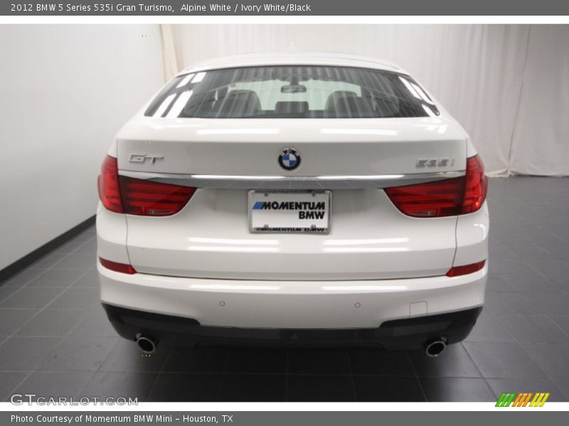 Alpine White / Ivory White/Black 2012 BMW 5 Series 535i Gran Turismo