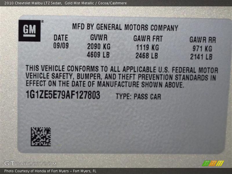 Gold Mist Metallic / Cocoa/Cashmere 2010 Chevrolet Malibu LTZ Sedan