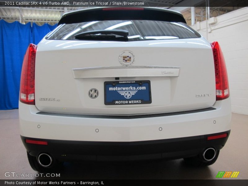 Platinum Ice Tricoat / Shale/Brownstone 2011 Cadillac SRX 4 V6 Turbo AWD