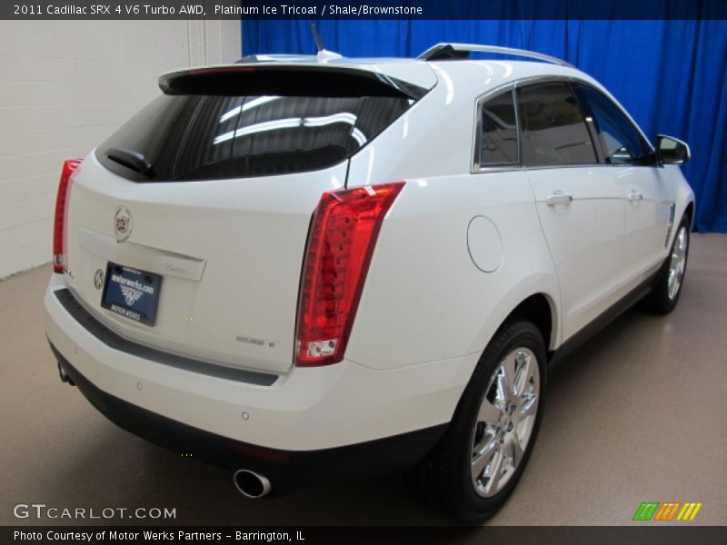 Platinum Ice Tricoat / Shale/Brownstone 2011 Cadillac SRX 4 V6 Turbo AWD