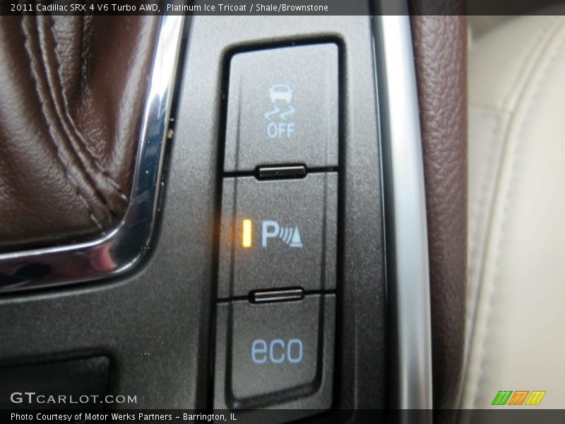 Platinum Ice Tricoat / Shale/Brownstone 2011 Cadillac SRX 4 V6 Turbo AWD