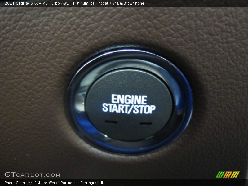 Platinum Ice Tricoat / Shale/Brownstone 2011 Cadillac SRX 4 V6 Turbo AWD