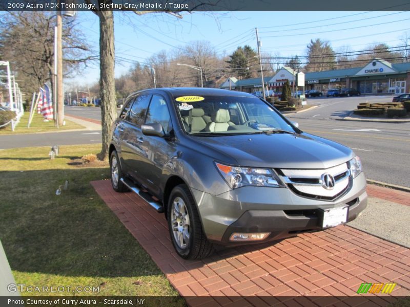 Sterling Gray Metallic / Taupe 2009 Acura MDX Technology