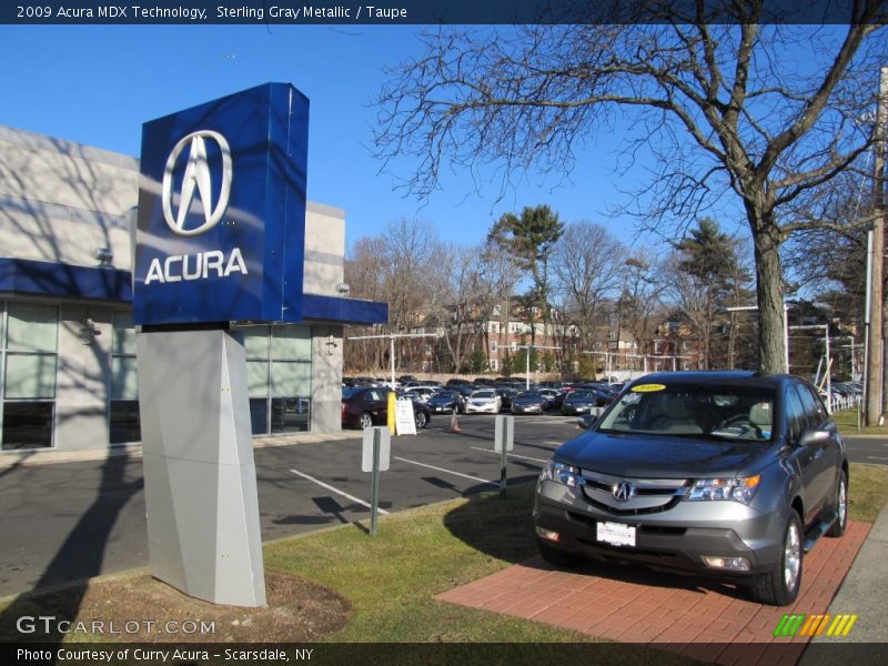 Sterling Gray Metallic / Taupe 2009 Acura MDX Technology
