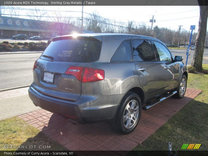 Sterling Gray Metallic / Taupe 2009 Acura MDX Technology