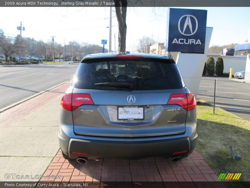 Sterling Gray Metallic / Taupe 2009 Acura MDX Technology