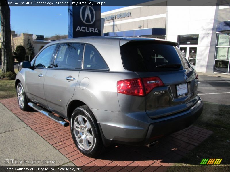 Sterling Gray Metallic / Taupe 2009 Acura MDX Technology
