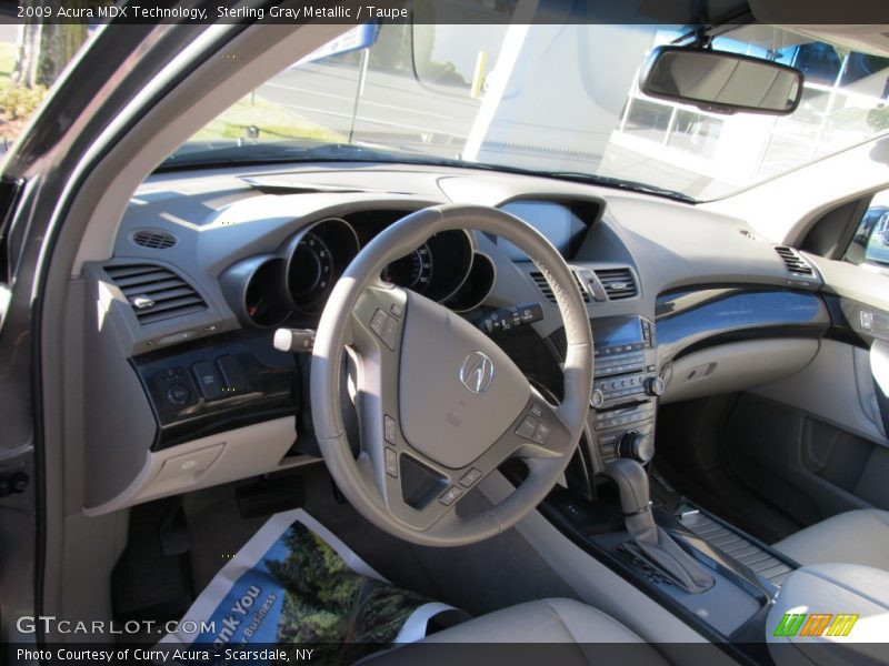 Sterling Gray Metallic / Taupe 2009 Acura MDX Technology