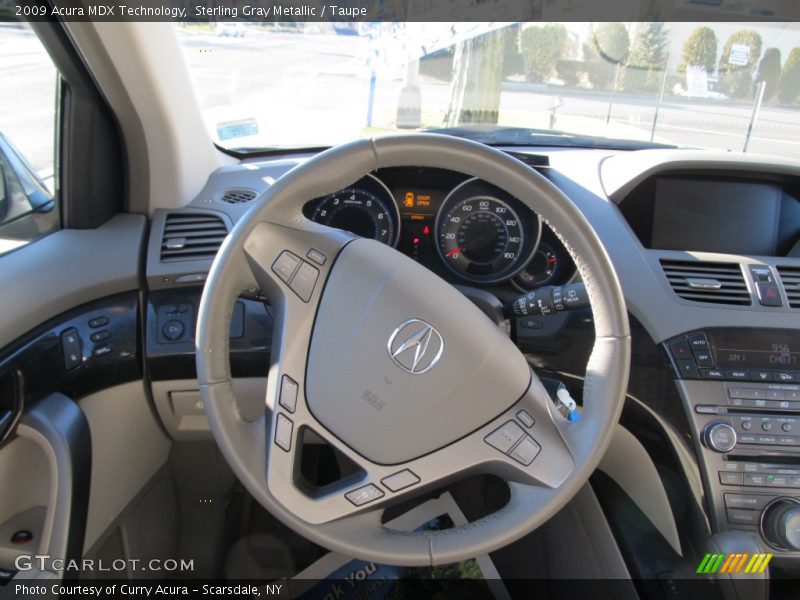 Sterling Gray Metallic / Taupe 2009 Acura MDX Technology