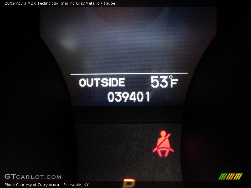Sterling Gray Metallic / Taupe 2009 Acura MDX Technology
