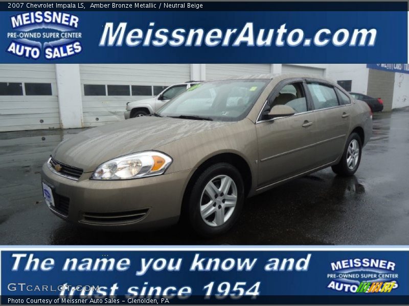 Amber Bronze Metallic / Neutral Beige 2007 Chevrolet Impala LS