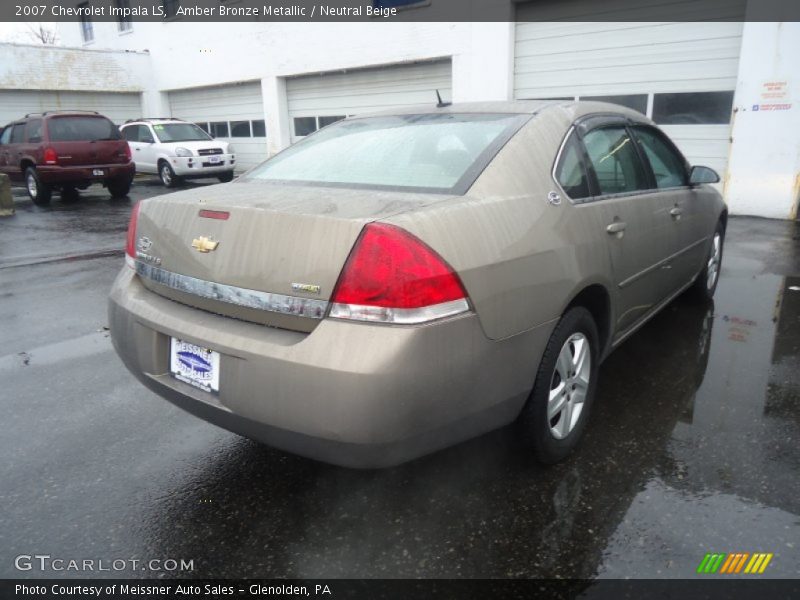 Amber Bronze Metallic / Neutral Beige 2007 Chevrolet Impala LS