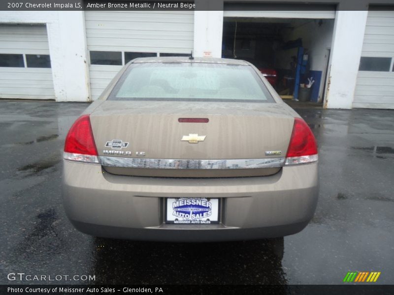 Amber Bronze Metallic / Neutral Beige 2007 Chevrolet Impala LS